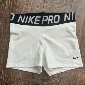 White Nike Pro Spandex